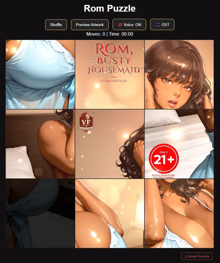Rom, The Busty Housemaid – Story Puzzle Collection | F# Series hentai game screenshot 1